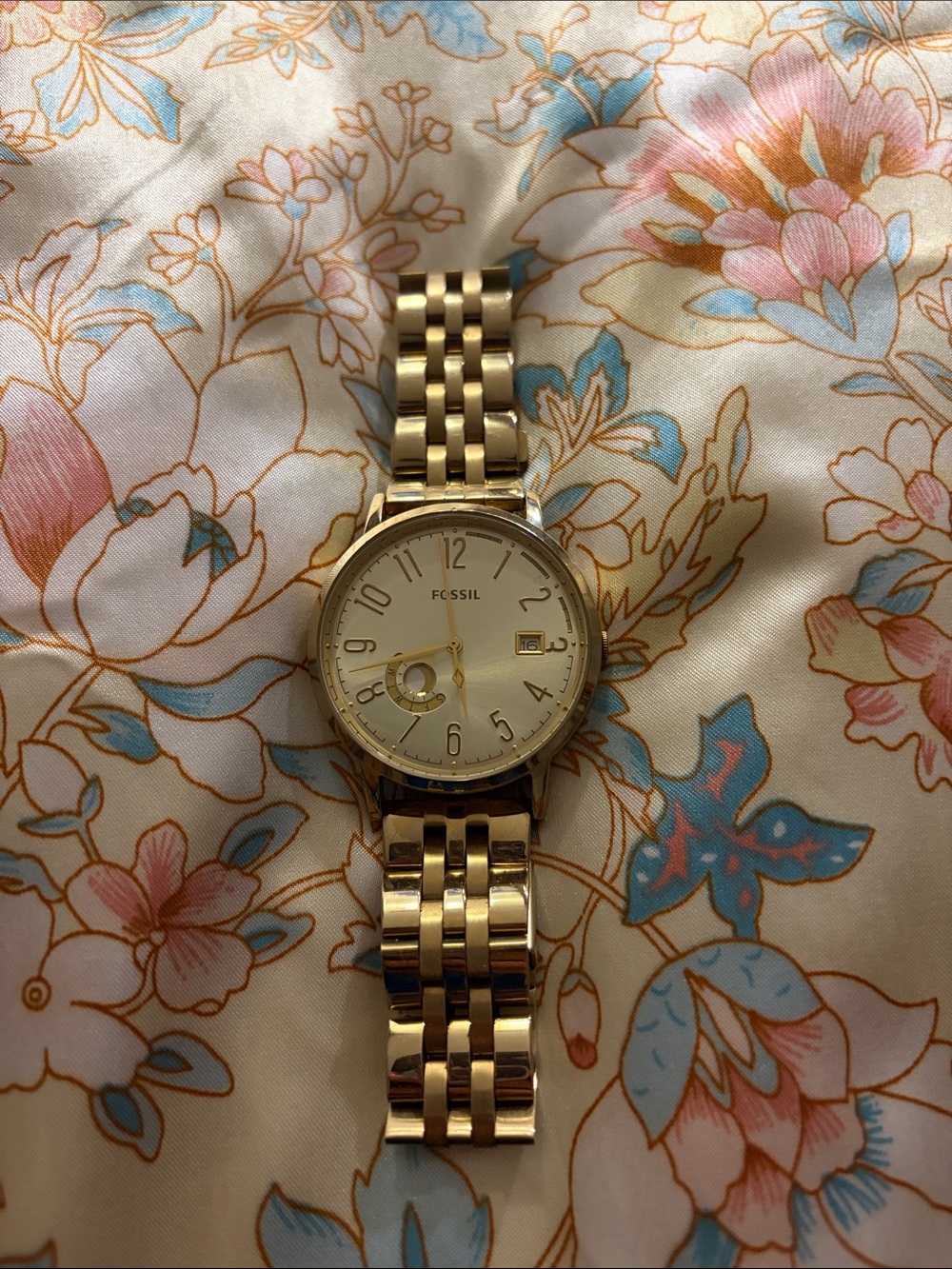 Fossil Gold-Tone Women's Bracelet Watch with Ivory Dial